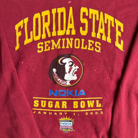 Vintage Y2K Florida State Seminoles Sweatshirt Men's XL Athletic Training 4070 - Picture 3 of 8